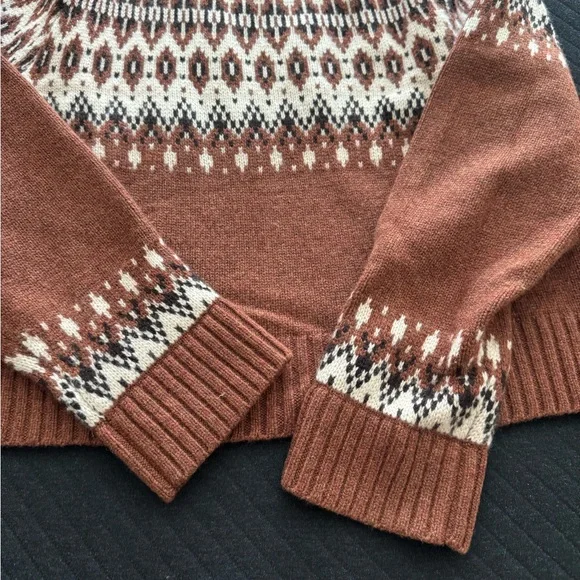 J Crew Fair Isle 100% cashmere sweater size small - Picture 3 of 4